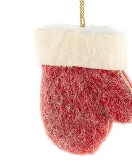 ArtFir Vianočná dekorácia RUKAVICA 407C | červená 9 x 3 x 11 cm