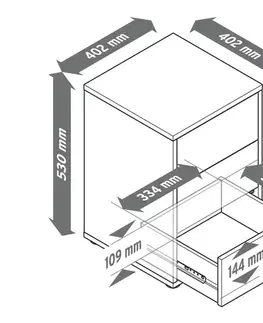 Nočný stolík typu boxspring