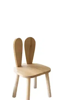 RABIT detská stolička s uškami, hnedá