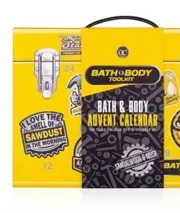 Adventný kalendár BATH and BODY TOOLKIT v darčekovej krabici na náradie, 24 prekvapení ACCENTRA