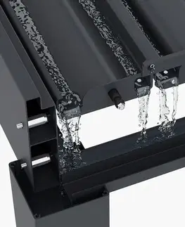 DEOKORK Záhradná hliníková pergola do steny 8x4 m (antracit)