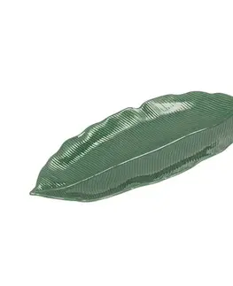 Dekoria Tanier Jungle Leaves 39cm green, 39 x 16 x 3 cm