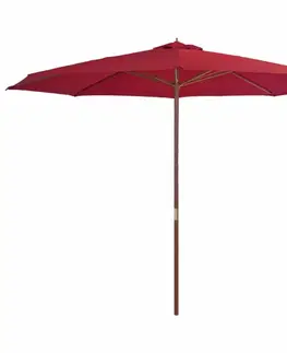 Slnečník Ø 350 cm látka / drevo Dekorhome