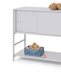 Detský komoda »GRADE« s posuvnými dverami, sivá