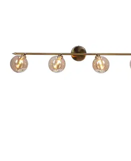 Stropná lampa Rodia patinovaná páska 4x40W g9 jantárové tienidlo