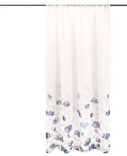 4Home Záves Floral modrá, 140 x 245 cm
