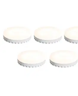Sada 5 GX53 3-stupňových stmievateľných LED žiaroviek 9W 900 lm 3000K