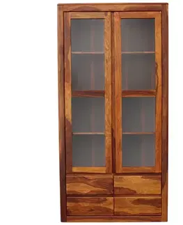 Vitrína Tina 100x200x45 z indického masívu palisander