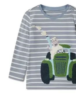 Detské tričká s dlhým rukávom a aplikáciou, 2 ks, zajac