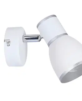 Nástenná lampa 1xE14 biela+chróm FIDO