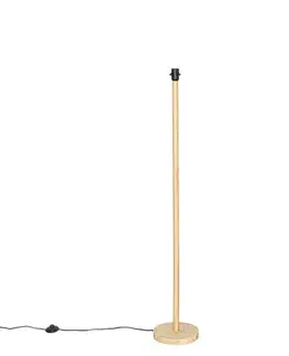 Rustikálna stojaca lampa drevo bez tienidla - Mels