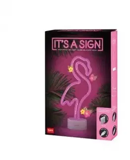 Legami Led lampa s neónovým efektom It´s Sign Flamingo HOME SWEET HOME - Legami