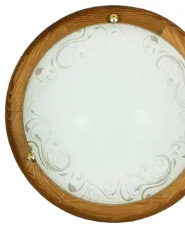 Stropná lampa Herba 30 štandardné drevo 1x60 E27 dub