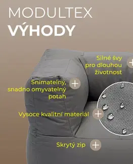 DEOKORK Záhradné textilné kreslo MODULTEX (šedo-hnedá) bez náplne