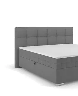 Elvisia Manželská posteľ ALPINA Boxspring | 180 x 200 cm Farba: Tmavá sivá / Vinci 14