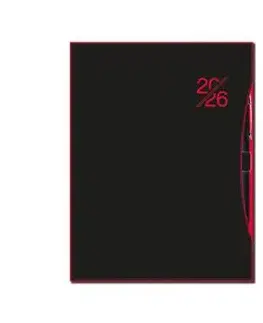 Týždenný diár A5 2026 SMART red