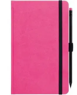 Notes ružový s gumičkou a ceruzkou