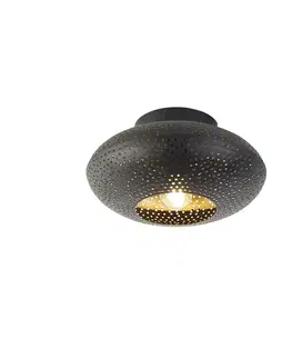 Inteligentné stropné svietidlo čierne so zlatom 25 cm vrátane Wifi P45 - Radiance