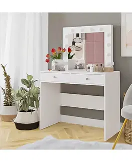 KONDELA Ledio toaletný stolík biela