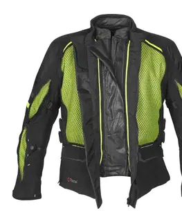 W-TEC Aircross bunda čierna-fluo žltá - 3XL