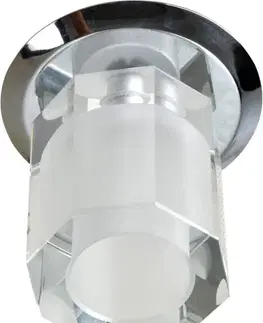 Stropné svietidlo polygonálne krištáľové chróm G4 20W SK-25