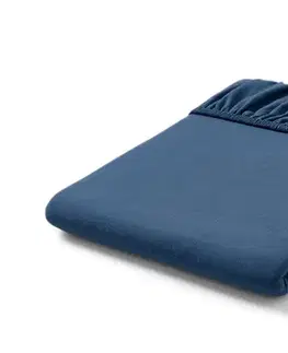 Napínacia plachta na vrchný matrac, nadmerná veľkosť, modrá