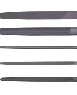 EXTOL PREMIUM Pilníky 200mm, 5-dielna sada, plocho-špicatý, úsečový, kruhový, 3-hranný, 4-hranný, sek 2