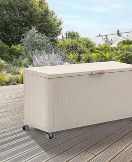 DEOKORK Vonkajší úložný box 130 x 60 x 78 cm (ivory)