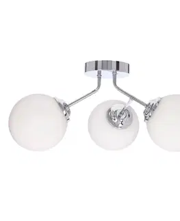 Nástenná lampa BELWEDER chrómová 3x40W E14 biele tienidlo