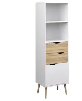 KONDELA Oslo 75382 regál dub sonoma / biela