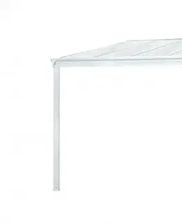 Hliníková pergola 3,12 x 3 m biela / polykarbonát Dekorhome