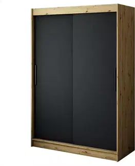 Skriňa Halifax T 150 Dub Artisan/čierna