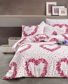 Obliečky bavlnené Deluxe 3D Romance 200x140cm+90x70cm TiaHome