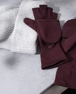 Odklápacie palčiaky z pleteného flísu