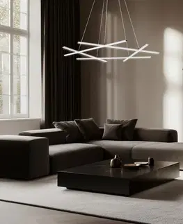 Apeti Andros LED strieborná závesná stropná lampa 4000K