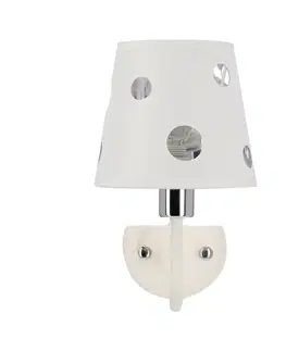 Nástenná lampa Batley Ledea s otvormi v bielej farbe