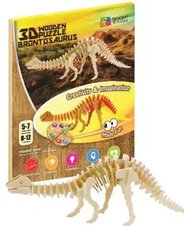 Drevené 3D puzzle Brontosaurus