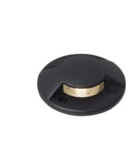 Moderné zemné bodové svietidlo čierne GU10 50 mm 2-svetelný efekt IP65 - Cellar