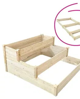 KONDELA Sanym modulárny vyvýšený záhon hnedá