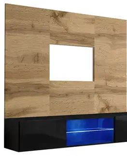 TV stolík + Panel Switch Wtz Sw Pr3 + Led Wotan/Čierna