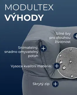 Textilná modulová zostava MODULTEX pre 4 osoby (sivá) bez náplne