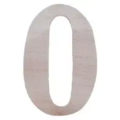 Kinekus Číslo domové, drevené, č. 0, dĺžka 18cm