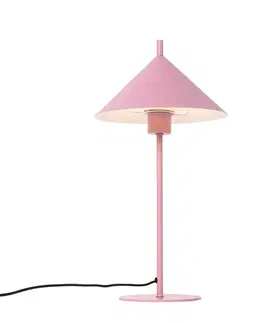 Dizajnová stolová lampa ružová - Triangolo
