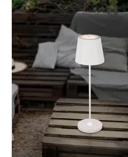 Eglo 75793 - LED stmievateľná vonkajšia stolová lampa CABOZO LED/3,8W/5V 2000 mAh IP44 biela 75793