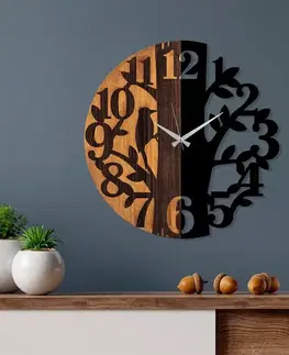 Dekoratívne drevené nástenné hodiny Wooden Clock - 71