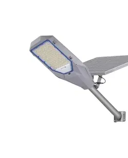  Stmievateľná LED uličná lampa so solárnym panelom LED/200W/20000 mAh 6500K IP65 sivá EKO0548