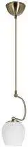 Závesná lampa Serano patina 1x60W E27 biele tienidlo