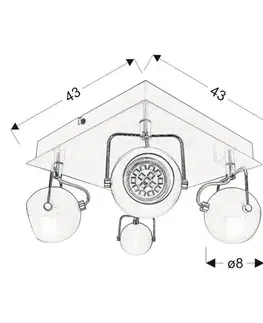 Stropné svietidlo Tony 4X3W LED Gu10 biele