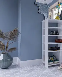 BRANKO policový regál na topánky, biely
