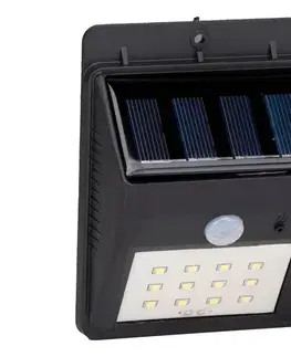 Grundig - Solárne nástenné LED svietidlo s pohybovým senzorom, 1,2 V / 600 mAh, IP44 8711252304380